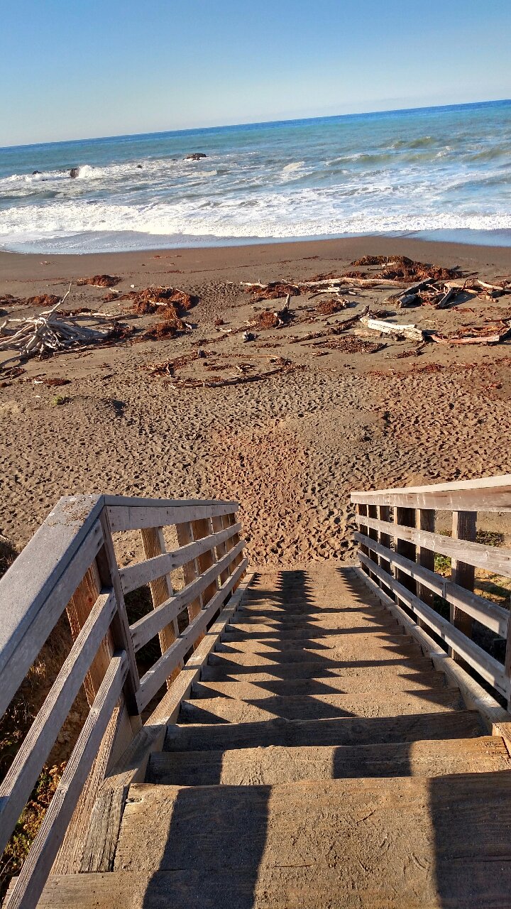 steps at beach